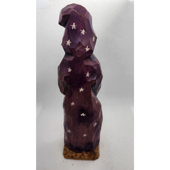 Hand Carved-Hand Painted-"Merlin"-Shelf Decor-Unique-Wizard - Picture 3 of 6